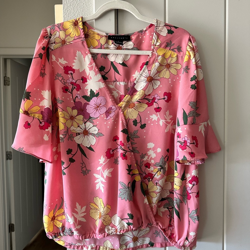 Sanctuary Floral Flair Sleeve Blouse